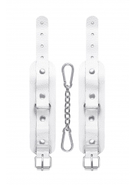 Белые узкие наручники-браслеты со скруглёнными углами - Pecado - купить с доставкой в Черкесске