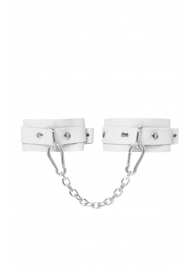 Белые мини-оковы со скруглёнными углами - Pecado - купить с доставкой в Черкесске