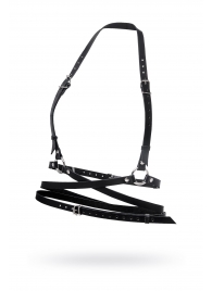 Черная кожаная портупея «Осанка» - Pecado - купить с доставкой в Черкесске