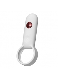 Белое эрекционное виброкольцо с пультом ДУ - Youvic - в Черкесске купить с доставкой