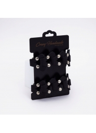 Черные кожаные оковы из звеньев - Crazy Handmade - купить с доставкой в Черкесске