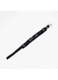 Черный ошейник из высококачественной натуральной кожи - Crazy Handmade - купить с доставкой в Черкесске