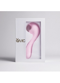 Розовый вибромассажёр с деликатными токами - Youvic - купить с доставкой в Черкесске