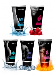 Набор из 5 лубрикантов JUJU (увлажняющий, Hot+, Long, Anal, малина) - JuJu - купить с доставкой в Черкесске