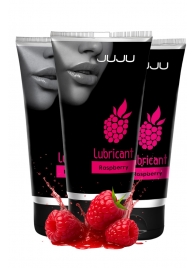 Набор из 3 съедобных лубрикантов JUJU со вкусом малины - JuJu - купить с доставкой в Черкесске