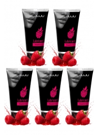 Набор из 5 съедобных лубрикантов JUJU со вкусом малины - JuJu - купить с доставкой в Черкесске