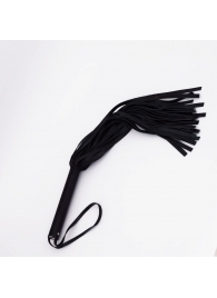 Черный кожаный флоггер - 45 см. - Crazy Handmade - купить с доставкой в Черкесске