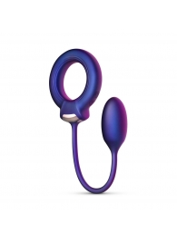 Фиолетовое эрекционное виброкольцо с анальным шариком Eclipse - ONE DC B.V. - в Черкесске купить с доставкой