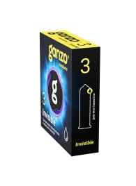 Супертонкие презервативы Ganzo Invisible - 3 шт. - Ganzo - купить с доставкой в Черкесске