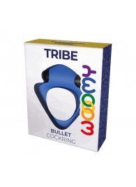 Синее эрекционное кольцо Wooomy Tribeс с вибрацией - Adrien Lastic - в Черкесске купить с доставкой