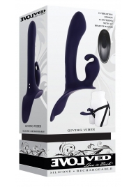 Женский страпон с вибрацией Giving Vibes - Evolved - купить с доставкой в Черкесске
