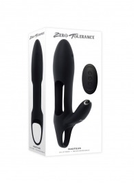 Черная насадка на пенис с вибрацией Nautilus - Zero Tolerance - в Черкесске купить с доставкой
