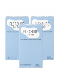 Набор из 3 упаковок ультратонких презервативов Pleasure Lab (по 12 шт.) - Pleasure Lab - купить с доставкой в Черкесске