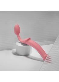 Розовый безремневой страпон Strap-on-me Semi-Realistic Bendable Strap-On size M - Strap-on-me - купить с доставкой в Черкесске