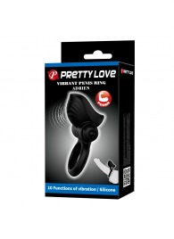 Черное эрекционное кольцо с вибрацией Adrien - Baile - в Черкесске купить с доставкой