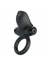 Черное эрекционное кольцо с вибрацией Adrien - Baile - в Черкесске купить с доставкой