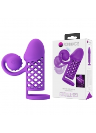 Фиолетовая вибронасадка с клиторальным отростком Harden - Baile - в Черкесске купить с доставкой