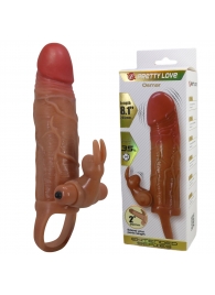 Карамельная вибронасадка с клиторальным стимулятором Osmar - 20,5 см. - Baile - в Черкесске купить с доставкой