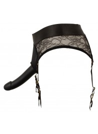 Черный женский страпон Strap-on Set: трусики и насадка - Orion - купить с доставкой в Черкесске