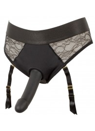 Черный женский страпон Strap-on Set: трусики и насадка - Orion - купить с доставкой в Черкесске