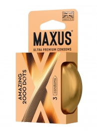 Точечные презервативы MAXUS 2000 Amazing Dots с железным кейсом - 3 шт. - Maxus - купить с доставкой в Черкесске