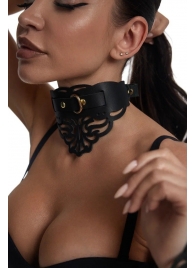 Фигурный чокер с узорами и золотистой фурнитурой - Crazy Handmade - купить с доставкой в Черкесске