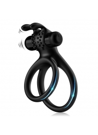 Черное эрекционное виброкольцо с подхватом мошонки Stay Hard - Boys of Toys - в Черкесске купить с доставкой