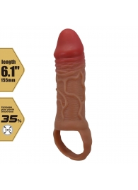 Реалистичная насадка на член Peirre - 15,5 см. - Baile - в Черкесске купить с доставкой