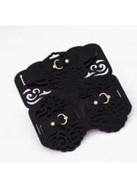 Фигурный набор для БДСМ-игр с узорами и золотистой фурнитурой - Crazy Handmade - купить с доставкой в Черкесске