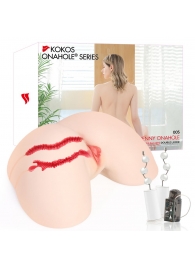 Мастурбатор-полуторс с двойным слоем материала и вибрацией Jenny Onahole Real Hips - KOKOS - в Черкесске купить с доставкой