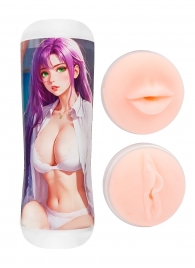 Двусторонний мастурбатор аниме - ротик и вагина - Tokyo Style - в Черкесске купить с доставкой