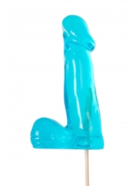Голубой леденец в форме члена со вкусом блю кюрасао - 173 гр. - Sosuчki - купить с доставкой в Черкесске