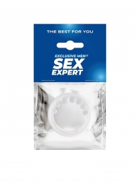 Эрекционное кольцо с мягкой стимулирующей насадкой - Sex Expert - в Черкесске купить с доставкой