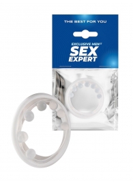 Эрекционное кольцо с мягкой стимулирующей насадкой - Sex Expert - в Черкесске купить с доставкой