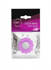 Лиловое эрекционное кольцо с 2 рядами стимулирующих шариков - Erowoman-Eroman - в Черкесске купить с доставкой