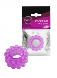 Лиловое эрекционное кольцо с 2 рядами стимулирующих шариков - Erowoman-Eroman - в Черкесске купить с доставкой