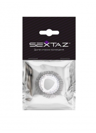 Эластичное эрекционное кольцо с длинными черными «ресничками» - Sextaz - в Черкесске купить с доставкой