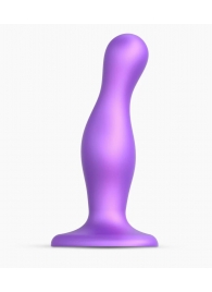 Фиолетовая насадка Strap-On-Me Dildo Plug Curvy size M - Strap-on-me - купить с доставкой в Черкесске
