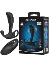 Черный изогнутый массажёр простаты с вибрацией и пультом ДУ - Baile - в Черкесске купить с доставкой