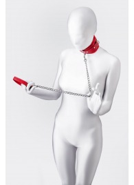 Красный ошейник с подкладкой из меха - ToyFa - купить с доставкой в Черкесске