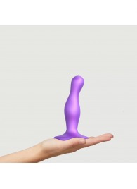 Фиолетовая насадка Strap-On-Me Dildo Plug Curvy size S - Strap-on-me - купить с доставкой в Черкесске