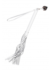 Белая кожаная плеть - 50 см. - Pecado - купить с доставкой в Черкесске