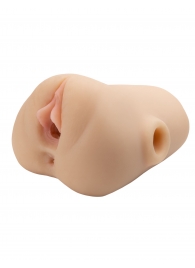 Телесный мастурбатор с вибрацией Double Pounder Vibrating Squeeze Stroker - Pipedream - в Черкесске купить с доставкой