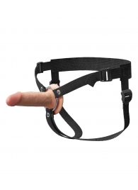 Телесный пустотелый фаллопротез 5’’ Hollow Silicone Strap-On - 14 см. - Pipedream - купить с доставкой в Черкесске