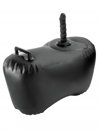 Черное надувное кресло с платформой для фиксации дилдо Body Dock Inflatable Love Seat - Pipedream - купить с доставкой в Черкесске