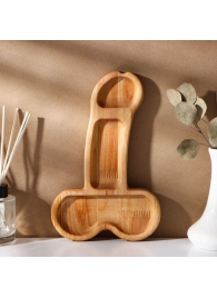 Деревянное блюдо для подачи в форме члена (25 х 16,5 х 1,7 см) - Сима-Ленд - купить с доставкой в Черкесске