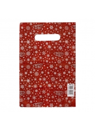 Красный подарочный новогодний пакет с вырубной ручкой (20х30 см) - Сима-Ленд - купить с доставкой в Черкесске