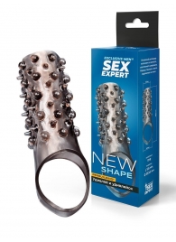 Дымчатая насадка на пенис с шипами и выпуклостями - 12,5 см. - Sex Expert - в Черкесске купить с доставкой