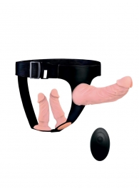 Женский страпон с 3 насадками и вибрацией - Erowoman-Eroman - купить с доставкой в Черкесске