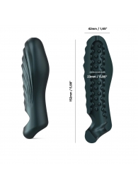 Серая силиконовая насадка на пенис с подхватом Manwan Ryzer - Manwan - в Черкесске купить с доставкой